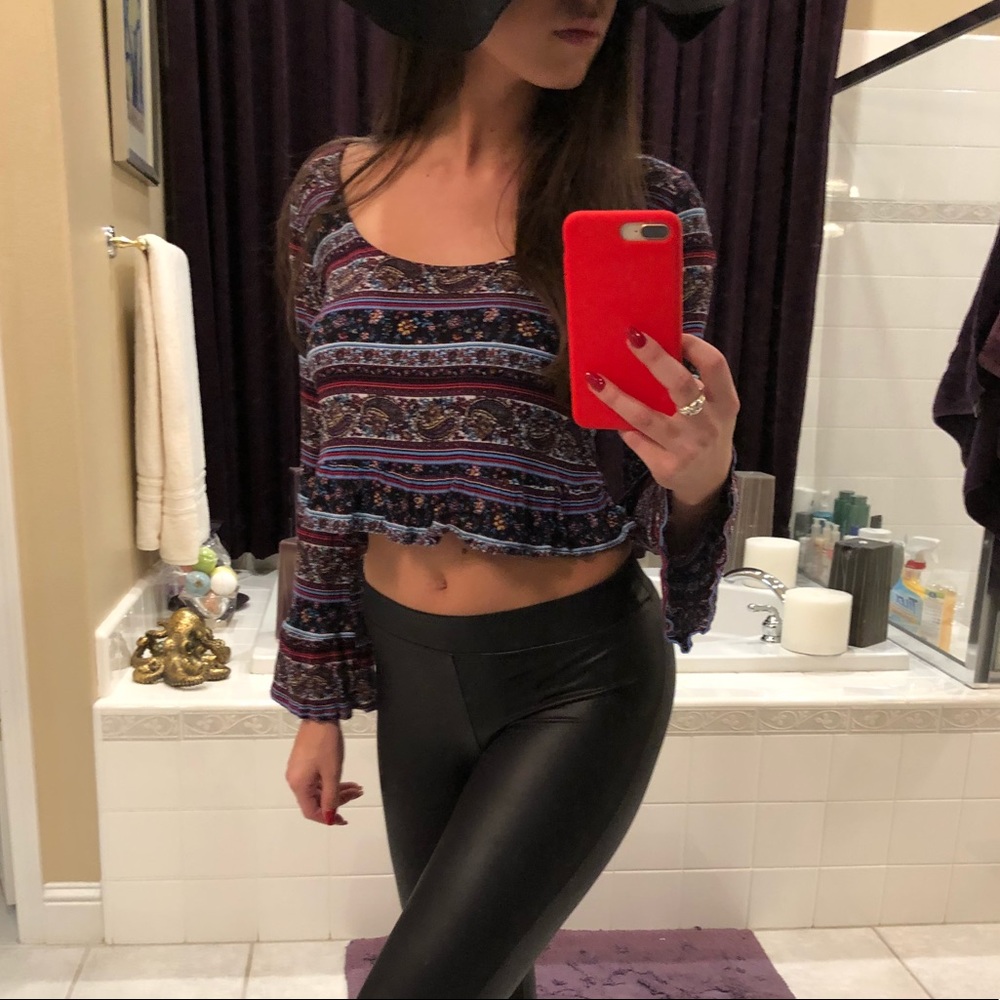 LA Hearts paisley top - S